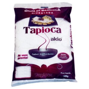 tapioca engorda ou emagrece - pacote de goma de mandioca hidratada da marca akio